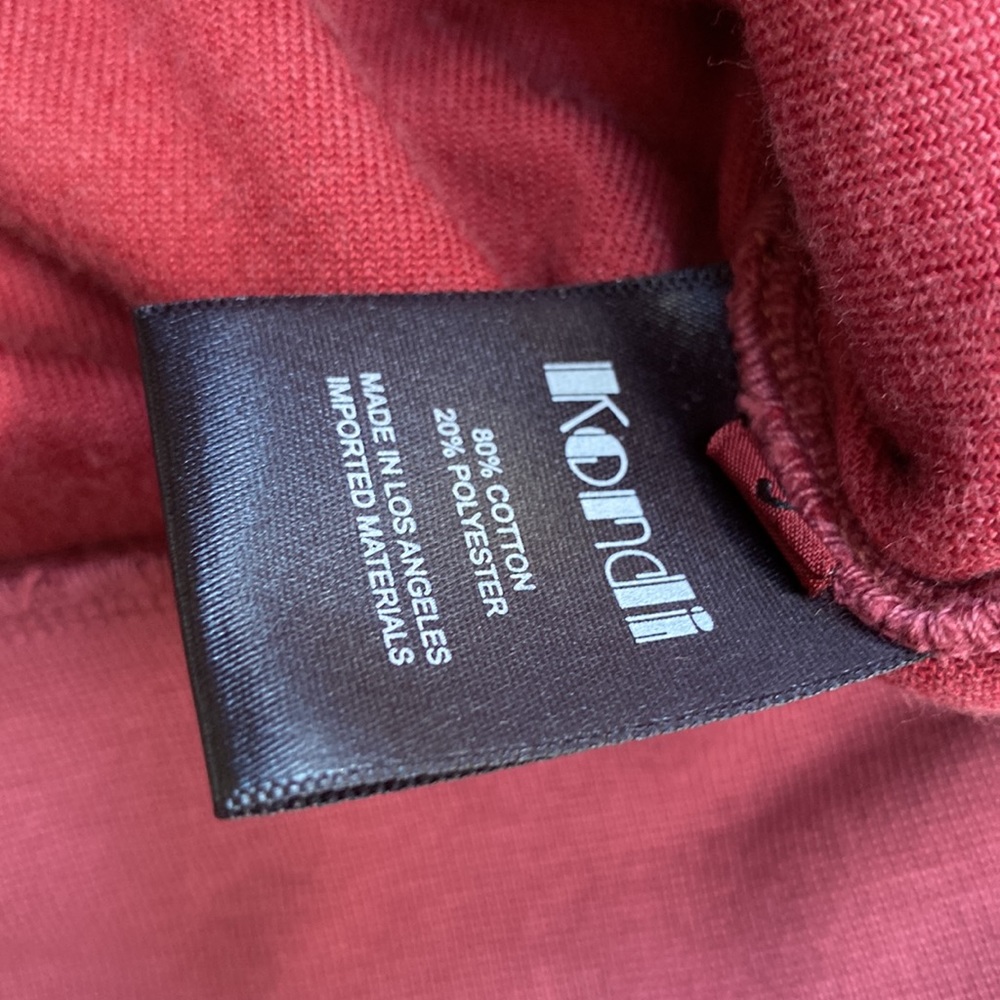 Suzie Kondi dusty rose velour hoodie sweatshirt top large - Picture 3 of 3